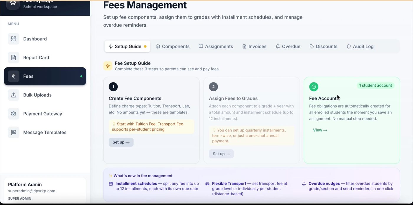 Fee components