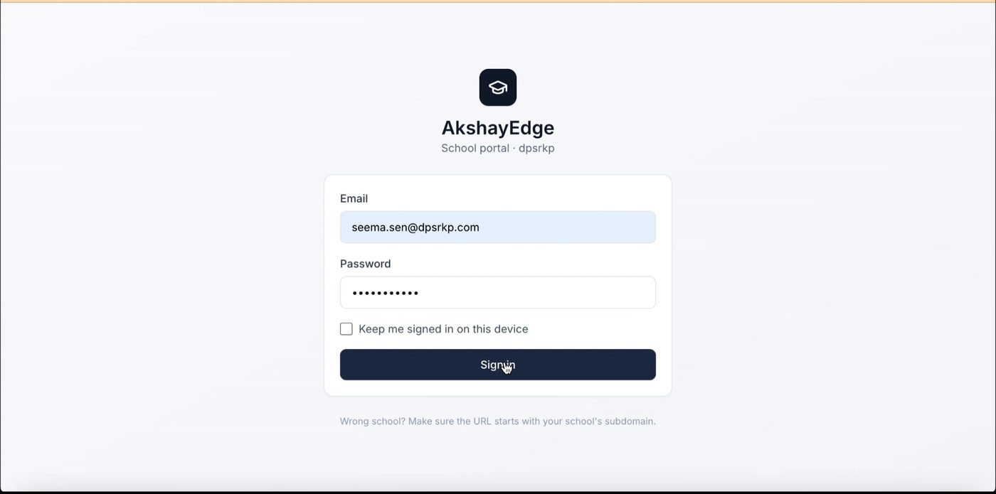 Per-school login with subdomain branding