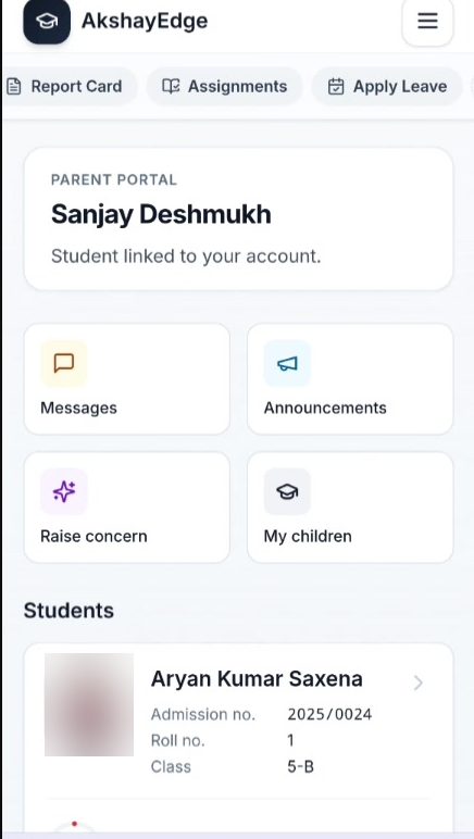 Parent portal mobile